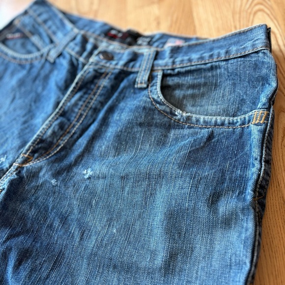 Ariat M4 Jeans Relaxed Boot Cut Mens 36x32 Blue Dark Wash Denim Pants 36 30 31 - Picture 11 of 16